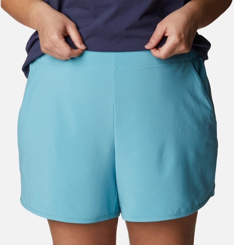 Women's Columbia Pleasant Creek Stretch Shorts Turquoise | Plus Size CA-G581A